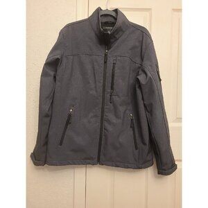 Van Heusen Weatherproof Men's Midweight Jacket Med Full Zip Black Coat Fleece